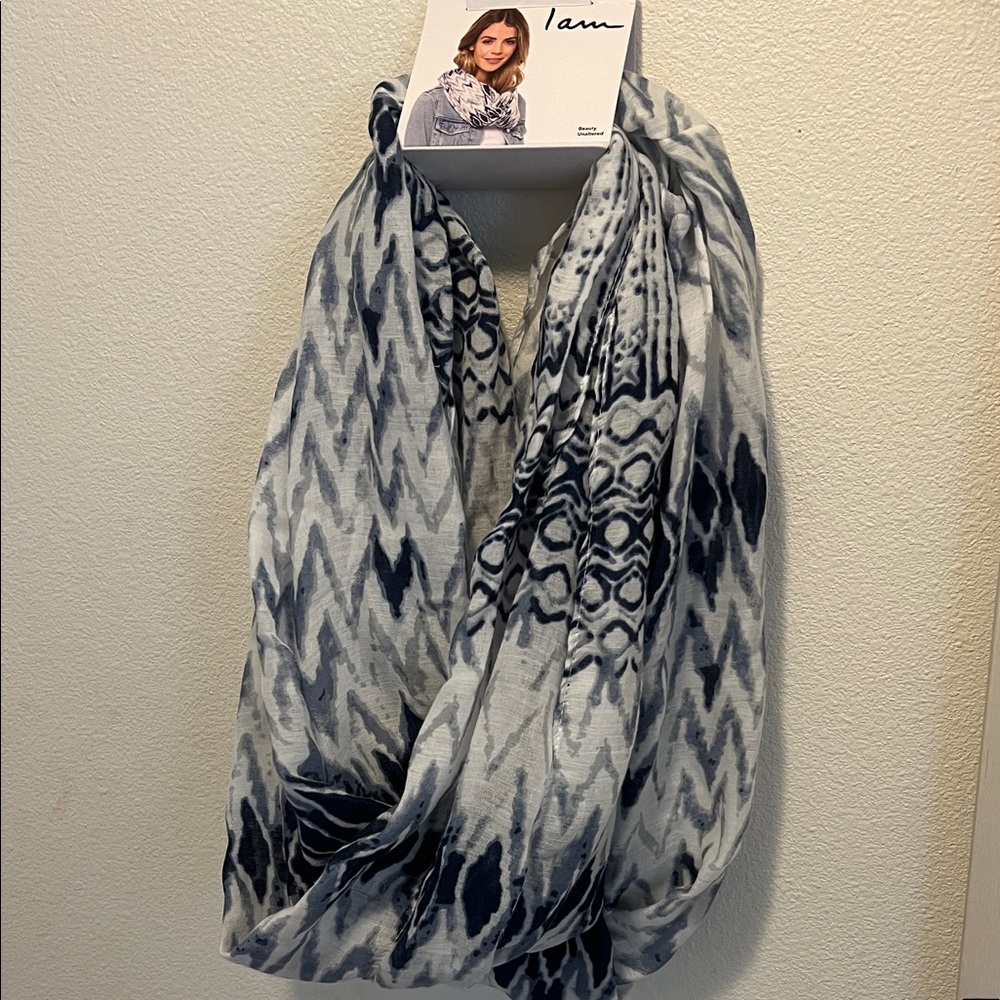 Navy and White Scarf